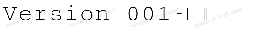 Version 001字体转换